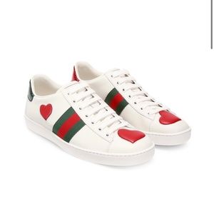 New Ace Heart Leather Sneakers